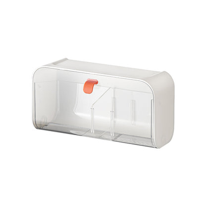 White Storage Box with Lid for Cotton Swabs Cotton Pads Toothpicks Household Organizer V1258-DP02-BOL-285