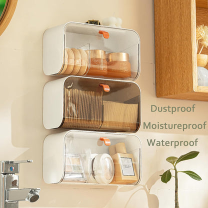 White Storage Box with Lid for Cotton Swabs Cotton Pads Toothpicks Household Organizer V1258-DP02-BOL-285