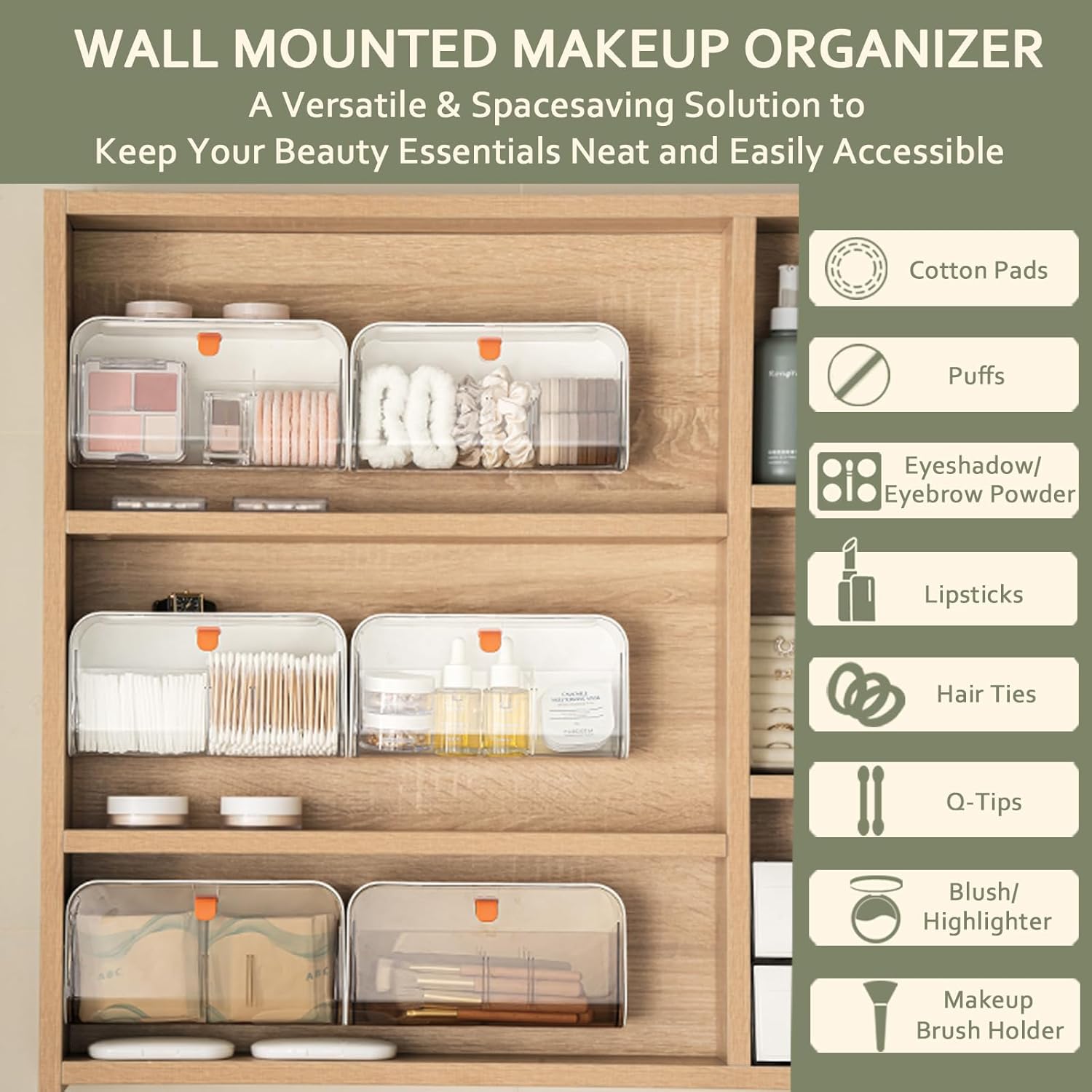 White Storage Box with Lid for Cotton Swabs Cotton Pads Toothpicks Household Organizer V1258-DP02-BOL-285