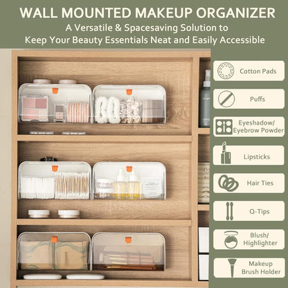 White Storage Box with Lid for Cotton Swabs Cotton Pads Toothpicks Household Organizer V1258-DP02-BOL-285