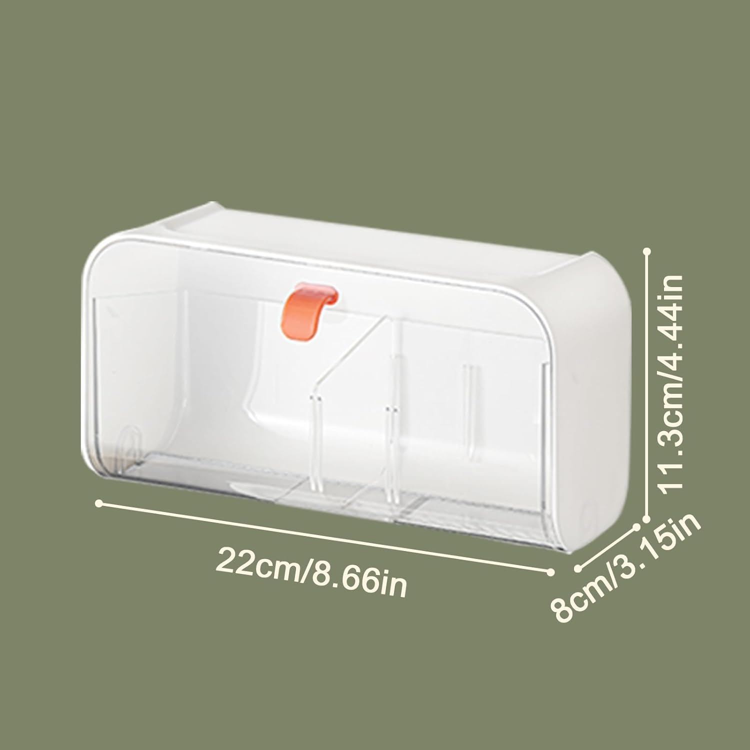White Storage Box with Lid for Cotton Swabs Cotton Pads Toothpicks Household Organizer V1258-DP02-BOL-285