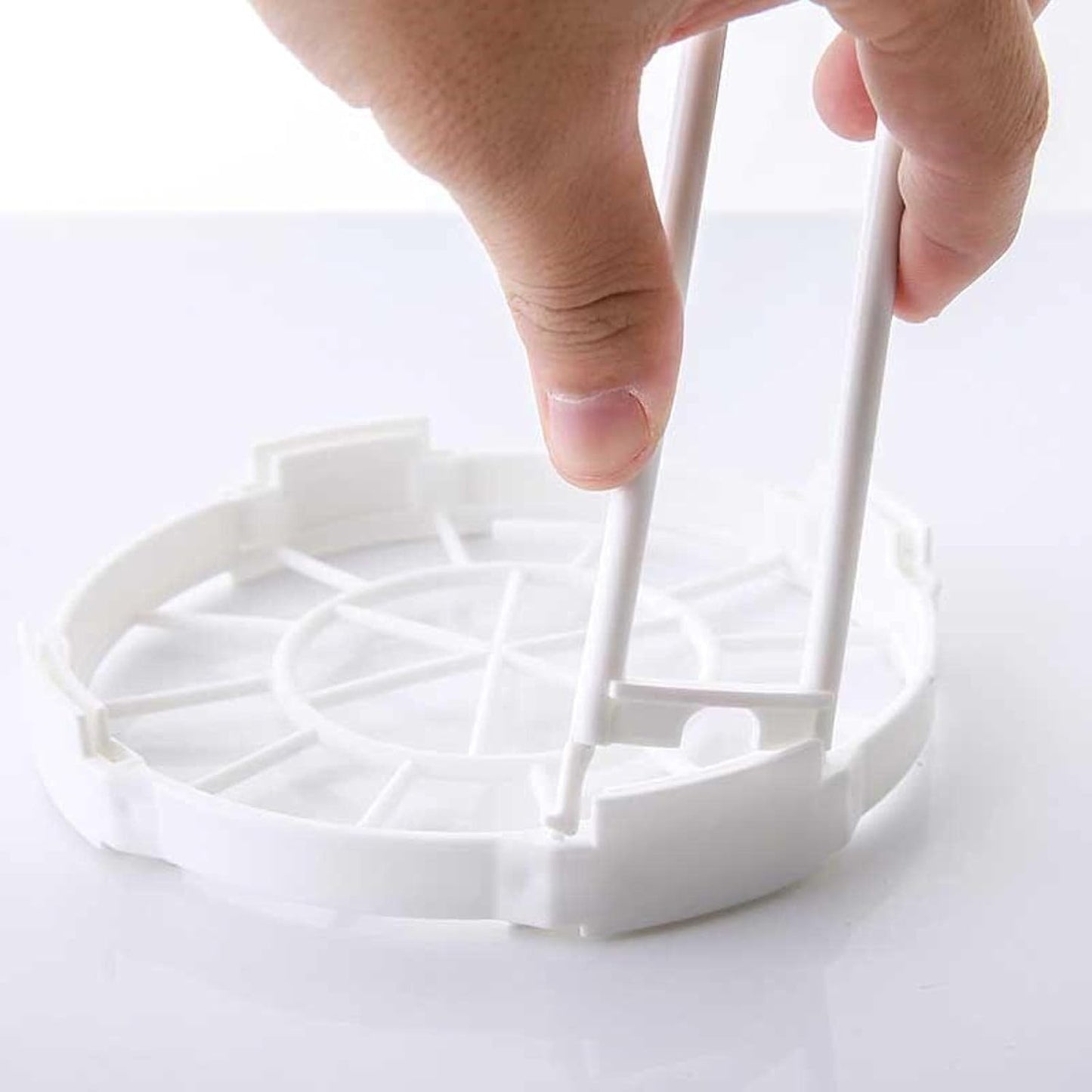 White Plastic Dish Drainer Rack for Kitchen Storage and Drying Tableware V1258-DP02-BOL-287