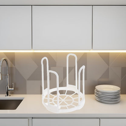 White Plastic Dish Drainer Rack for Kitchen Storage and Drying Tableware V1258-DP02-BOL-287