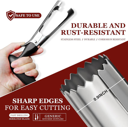 1 Piece Black Stainless Steel Fruit and Vegetable Corer Easy to Press Quick Core Removal Anti-Slip Handle V1258-DP02-BOL-292