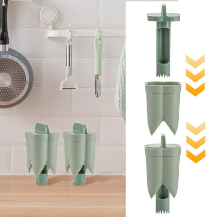 2-in-1 Green Capsicum Slicer and Seed Remover Tool - Fast Vegetable Seed Extractor Kitchen Gadget for Paprika V1258-DP02-BOL-299