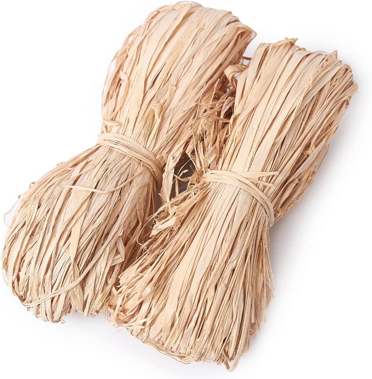 2 Pcs Natural Raffia Fibers 60g Biodegradable Craft Yarn for DIY Baskets Hats & Decorations V1258-DP02-BOL-3