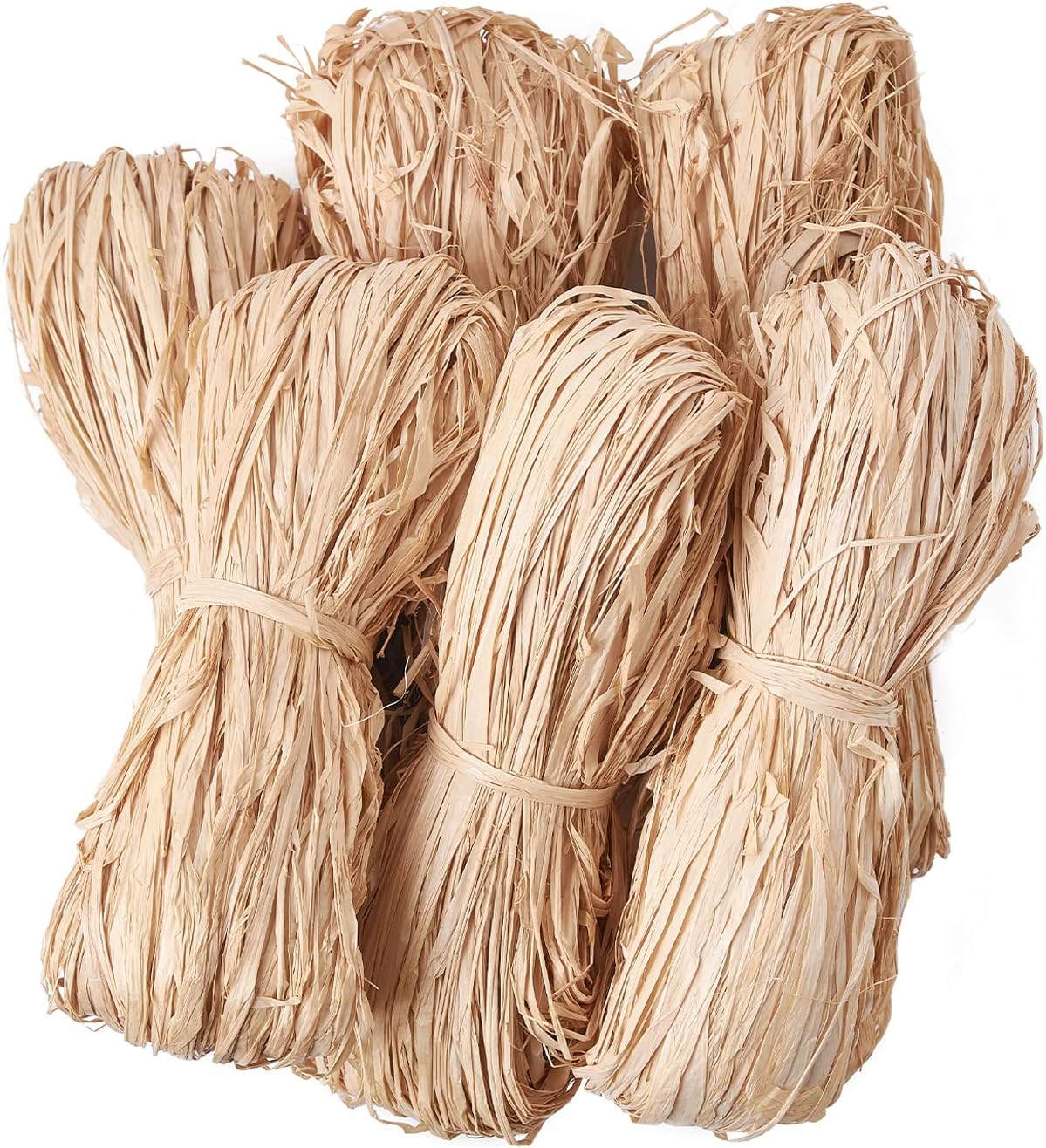 2 Pcs Natural Raffia Fibers 60g Biodegradable Craft Yarn for DIY Baskets Hats & Decorations V1258-DP02-BOL-3