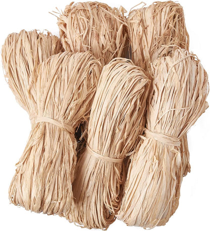 2 Pcs Natural Raffia Fibers 60g Biodegradable Craft Yarn for DIY Baskets Hats & Decorations V1258-DP02-BOL-3