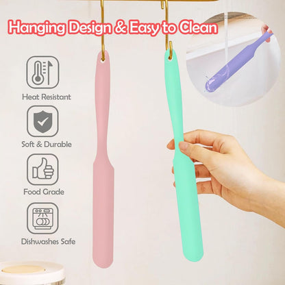 4 Piece Silicone Scraper Set 24cm Flexible Spatulas for Mixing Spreading Jars Bottles V1258-DP02-BOL-300