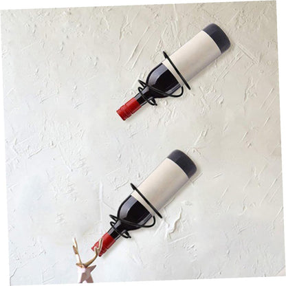 2-Pack Mini Wine Rack Countertop Display Stand for 1 Bottle Space-Saving Iron Storage Holder for Home V1258-DP02-BOL-301