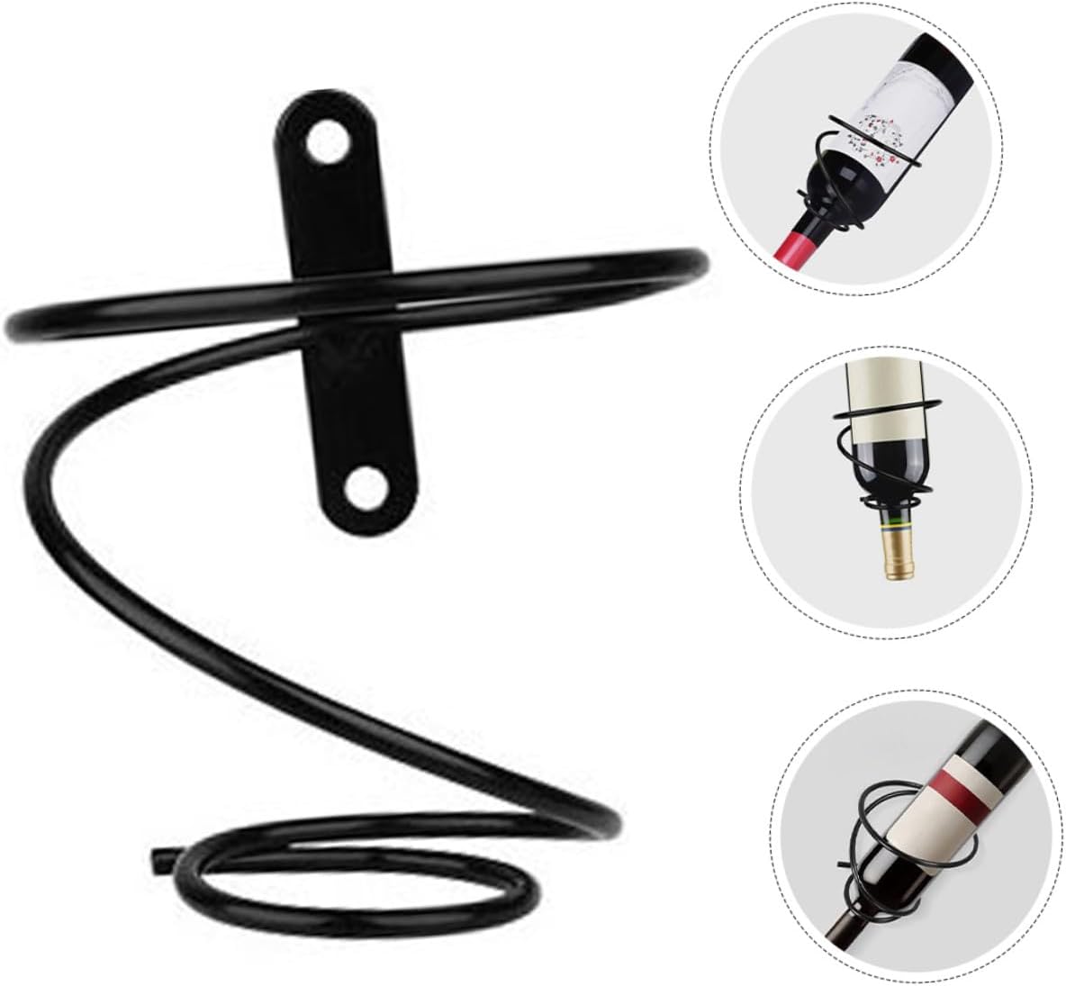 2-Pack Mini Wine Rack Countertop Display Stand for 1 Bottle Space-Saving Iron Storage Holder for Home V1258-DP02-BOL-301