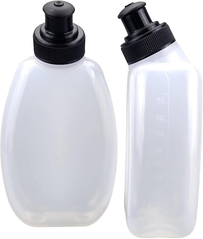 Running Belt Water Bottles 2 Pack Small Running Bidon with One-Handed Slide Lid Perfect Fit 100% Leakproof V1258-DP02-BOL-303