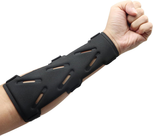 Archery Arm Guards - 1 Piece - Black - Adjustable - Wrist & Forearm Protection - Unisex - Suitable for Teens V1258-DP02-BOL-304