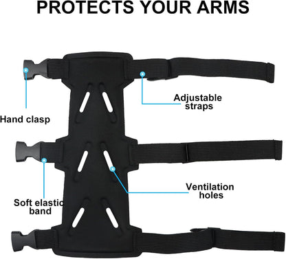 Archery Arm Guards - 1 Piece - Black - Adjustable - Wrist & Forearm Protection - Unisex - Suitable for Teens V1258-DP02-BOL-304