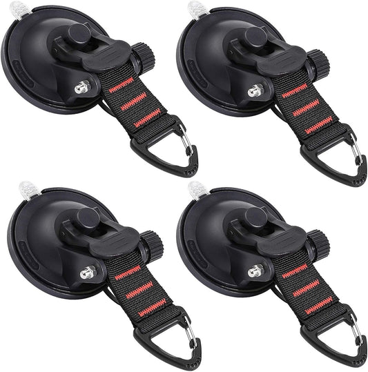 Strong Suction Hooks 4 Pack for Caravans Boats Window Glass - Heavy Duty Mounting Hooks with Fasteners - V1258-DP02-BOL-305