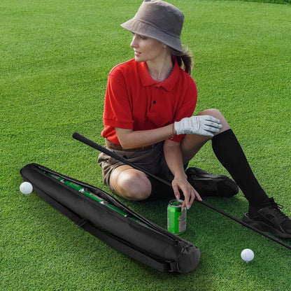 Universal Body Type Black Beer Can Warmer Sleeve for 7 Cans Golf Ball and Bag Warmer V1258-DP02-BOL-307