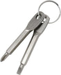 2-in-1 Keychain Screwdriver - Mini Double-Ended Flat & Cross Head - Stainless Steel - Pocket-Sized Tool - V1258-DP02-BOL-31