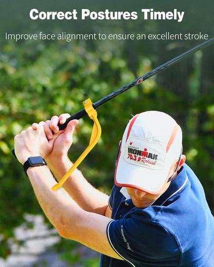 Golf Wrist Trainer Yellow 1 Pack Swing Correction Tool for Beginners Arm Elbow Position Training Accessory V1258-DP02-BOL-310