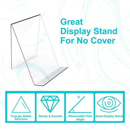 4-Pack Acrylic Open Shelving Unit - Transparent Display Rack for Books Photos Artworks - Multi-Purpose Tablet V1258-DP02-BOL-311