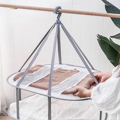 3-Tier Folding Clothes Drying Rack for Flat Drying Wool & Sweaters - Maintains Shape & Prevents Stretching - V1258-DP02-BOL-315