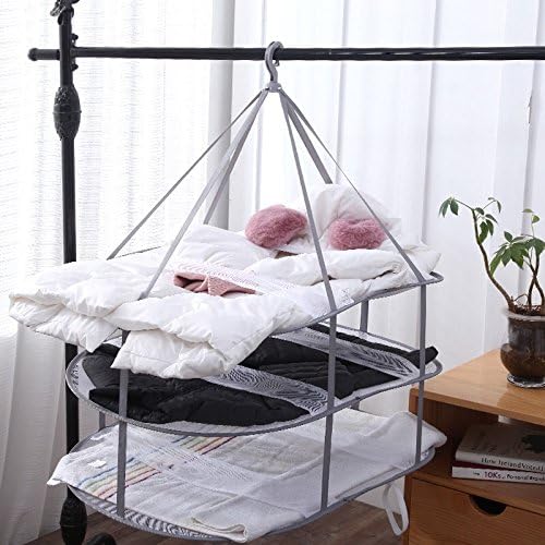3-Tier Folding Clothes Drying Rack for Flat Drying Wool & Sweaters - Maintains Shape & Prevents Stretching - V1258-DP02-BOL-315