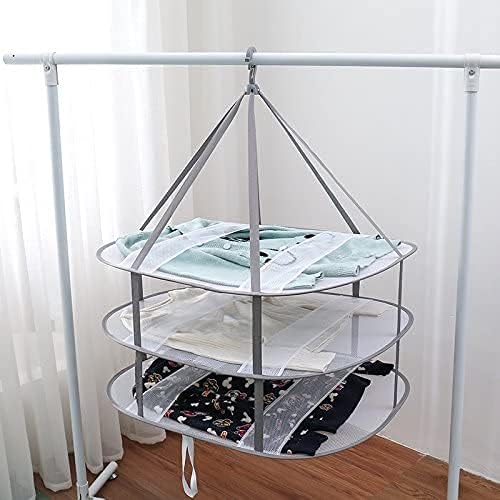 3-Tier Folding Clothes Drying Rack for Flat Drying Wool & Sweaters - Maintains Shape & Prevents Stretching - V1258-DP02-BOL-315