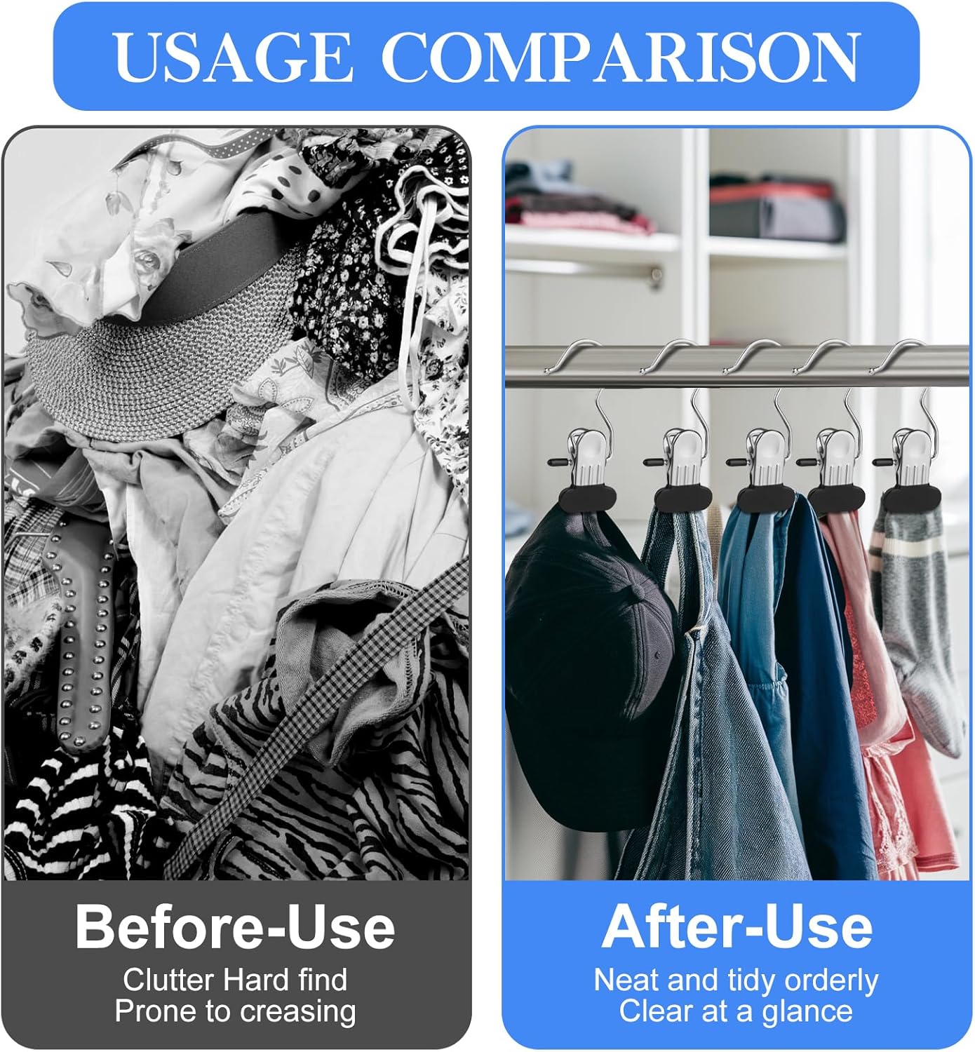 30-Piece Rotating Belt Organizer with Clips Durable Space-Saving Closet Hanger V1258-DP02-BOL-317