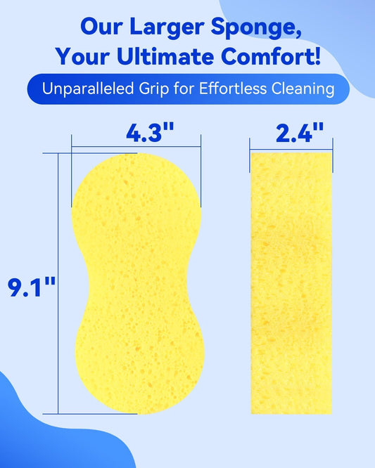1 Piece Yellow Soft Sponge Large Car Cleaning Sponge Multifunctional Cleaning Sponge Easy to Use Thickened V1258-DP02-BOL-318