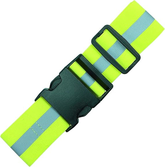 Green Reflective Elastic Waistband Adjustable Glow in the Dark Retro Style for Running Walking Motorcycling V1258-DP02-BOL-320