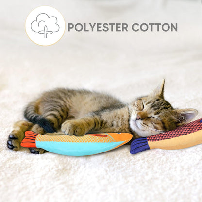 3-Piece Catnip Toy Set Interactive Plush Cartoon Cat Chew Toys Durable Indoor Kitten Playthings V1258-DP02-BOL-321