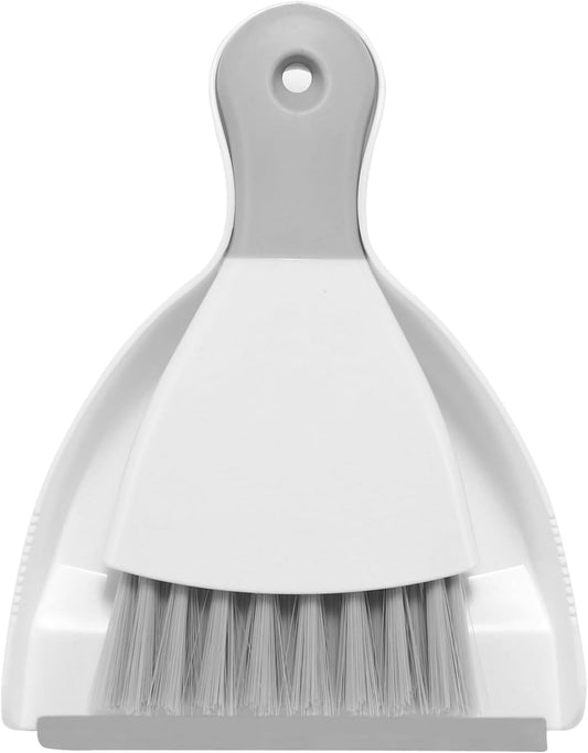 Compact Broom and Dustpan Set with Mini Hand Brush - Portable Cleaning Kit for Home Office Desks Keyboards V1258-DP02-BOL-322