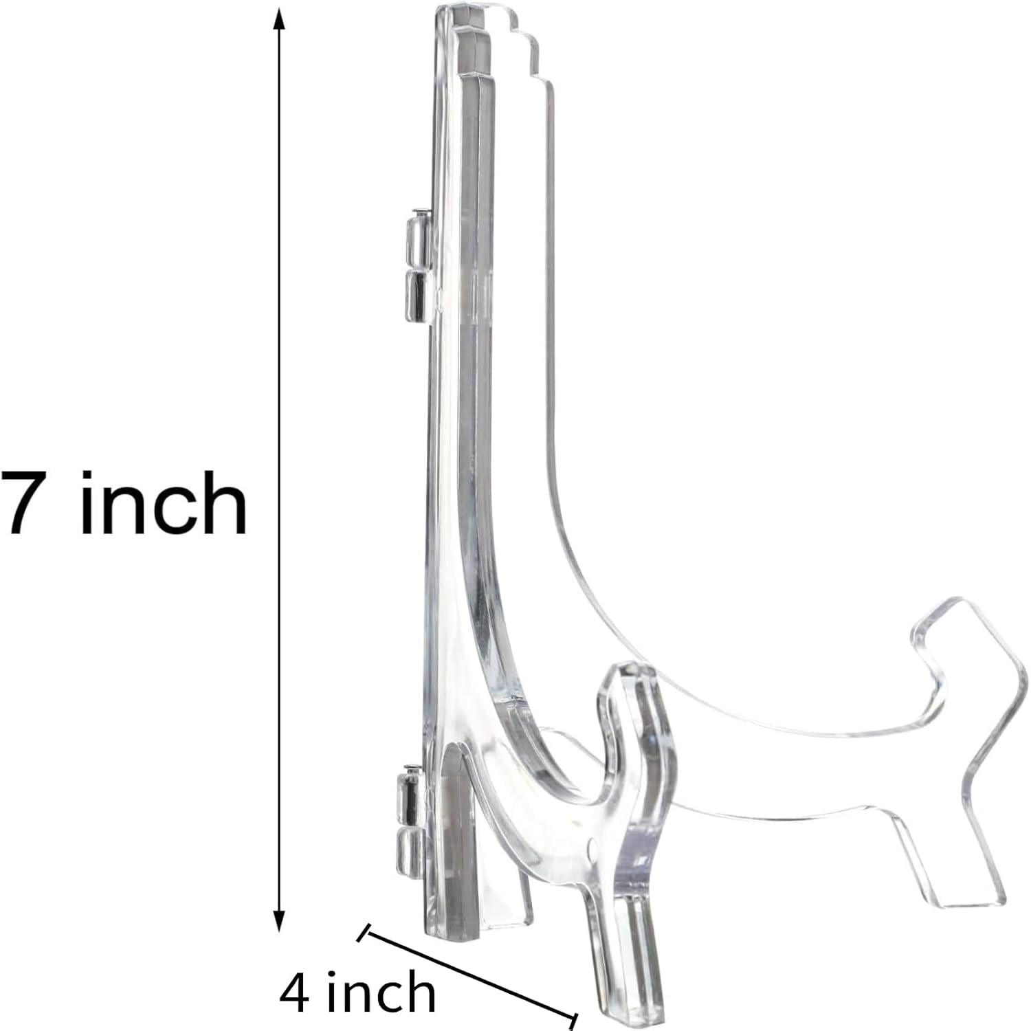 6 Pack Clear Acrylic Display Easels Stand - Perfect for Books Photo Frames Signs - Versatile Desktop V1258-DP02-BOL-323