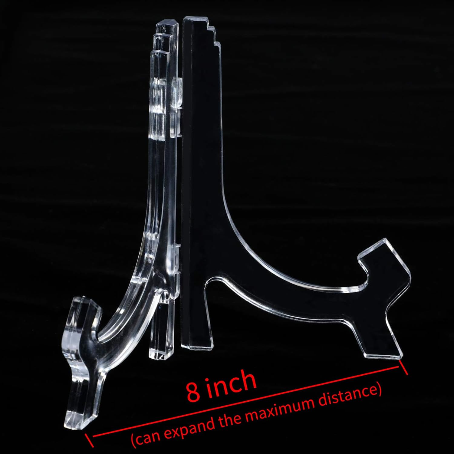 6 Pack Clear Acrylic Display Easels Stand - Perfect for Books Photo Frames Signs - Versatile Desktop V1258-DP02-BOL-323