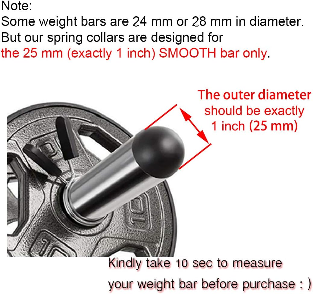 Halter Clips 4 Pack 25mm - Halter Rings Suitable for Smooth Halter Grips or Standard Weight Lifting Bars V1258-DP02-BOL-324