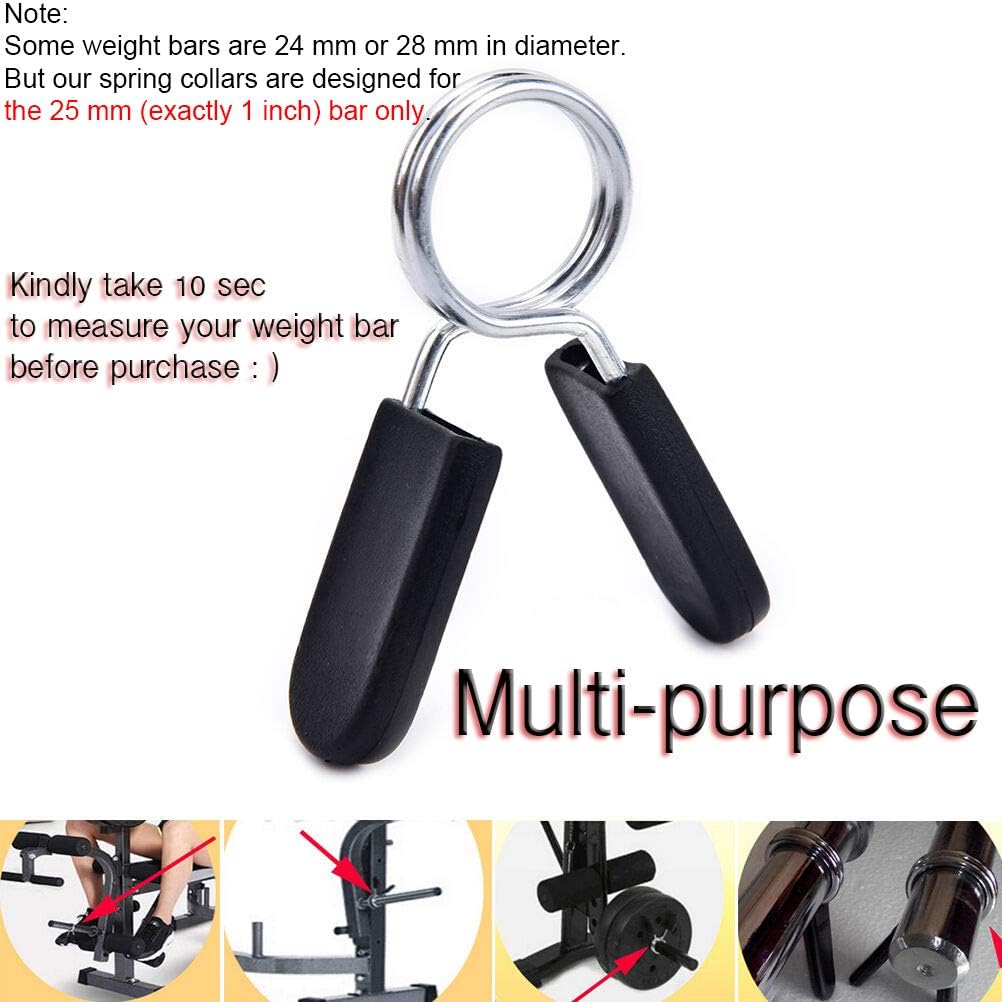 Halter Clips 4 Pack 25mm - Halter Rings Suitable for Smooth Halter Grips or Standard Weight Lifting Bars V1258-DP02-BOL-324