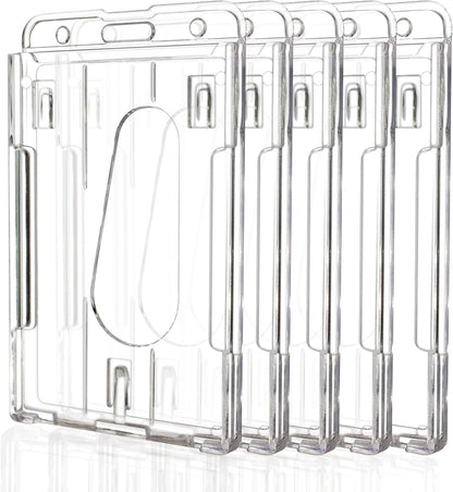 5 Pack Vertical Double Sided Transparent Wall Hooks V1258-DP02-BOL-326
