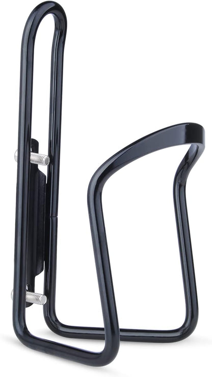 Aluminium Bicycle Water Bottle Cage Universal 70-76mm Mount Lightweight Black with Screws V1258-DP02-BOL-332