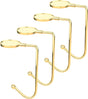 4 Pack Gold Rotatable Open Haar Clips No Drilling Required V1258-DP02-BOL-335