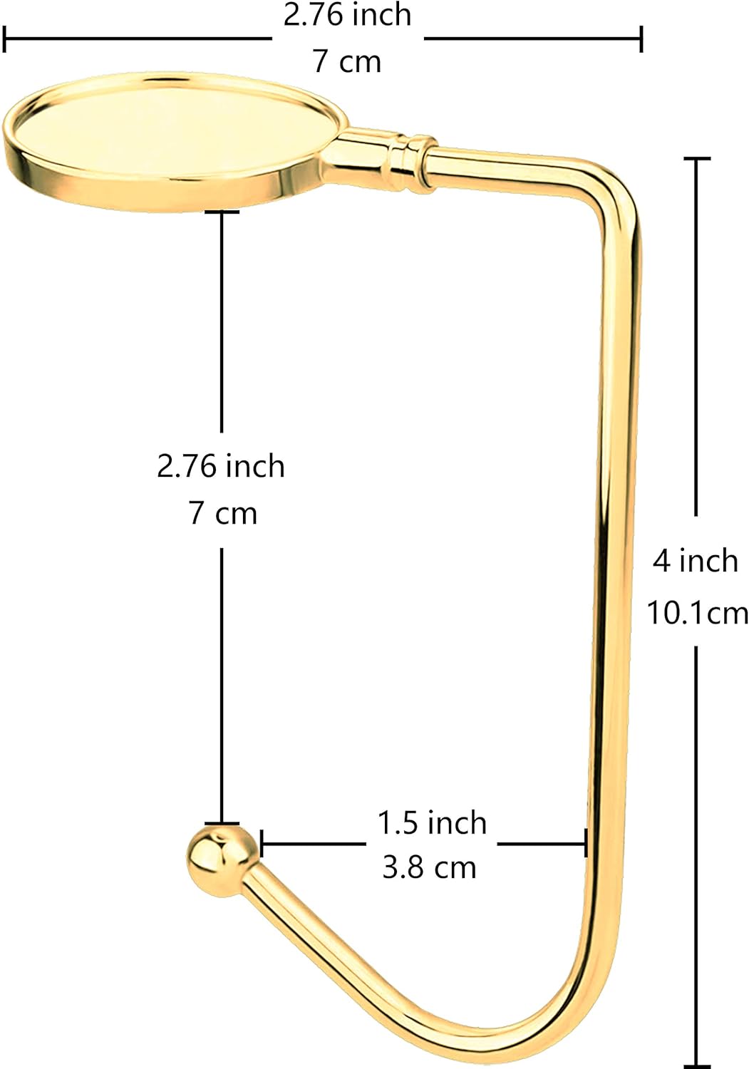 4 Pack Gold Rotatable Open Haar Clips No Drilling Required V1258-DP02-BOL-335
