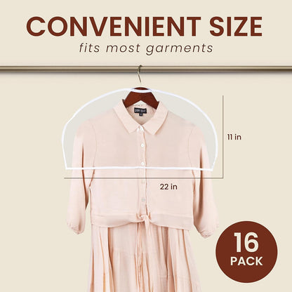 12 Pack Transparent Dustproof Garment Bags 60x30cm Wardrobe Organizer Storage Covers V1258-DP02-BOL-336