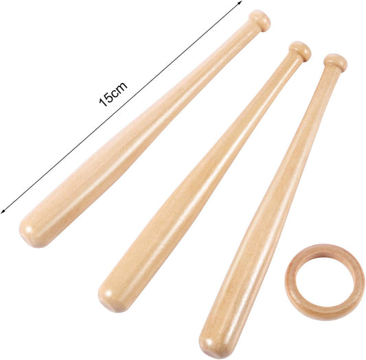 Baseball Ring Holder Stand - Natural Wood Finish - Bat Display Stand - Baseball Gift - Sports Decor - Wooden V1258-DP02-BOL-337