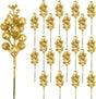20 Gold Glitter Berry Ornaments Christmas Tree Decorations Artificial Xmas Tree Filler DIY Wreath Festive V1258-DP02-BOL-338