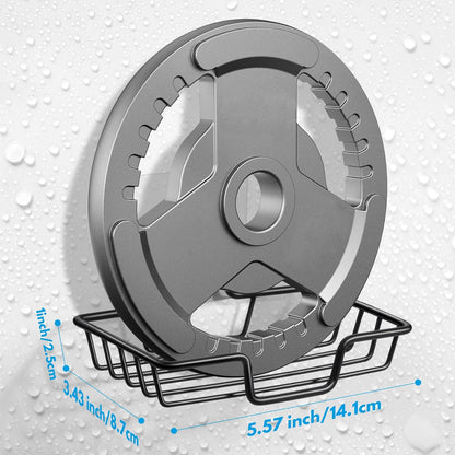 Adhesive Soap Dish for Shower & Bathroom - Stainless Steel - Black - 1 Piece V1258-DP02-BOL-344