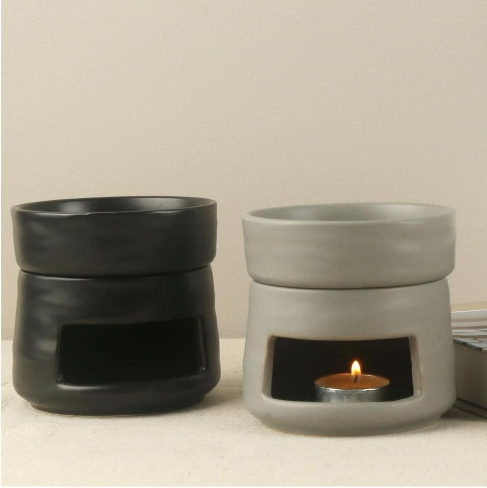 Yellow Ceramic Aroma Burner Shareable Candle Holder Aromatherapy Diffuser Home Decor V1258-DP02-BOL-354