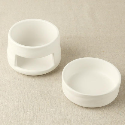 Yellow Ceramic Aroma Burner Shareable Candle Holder Aromatherapy Diffuser Home Decor V1258-DP02-BOL-354