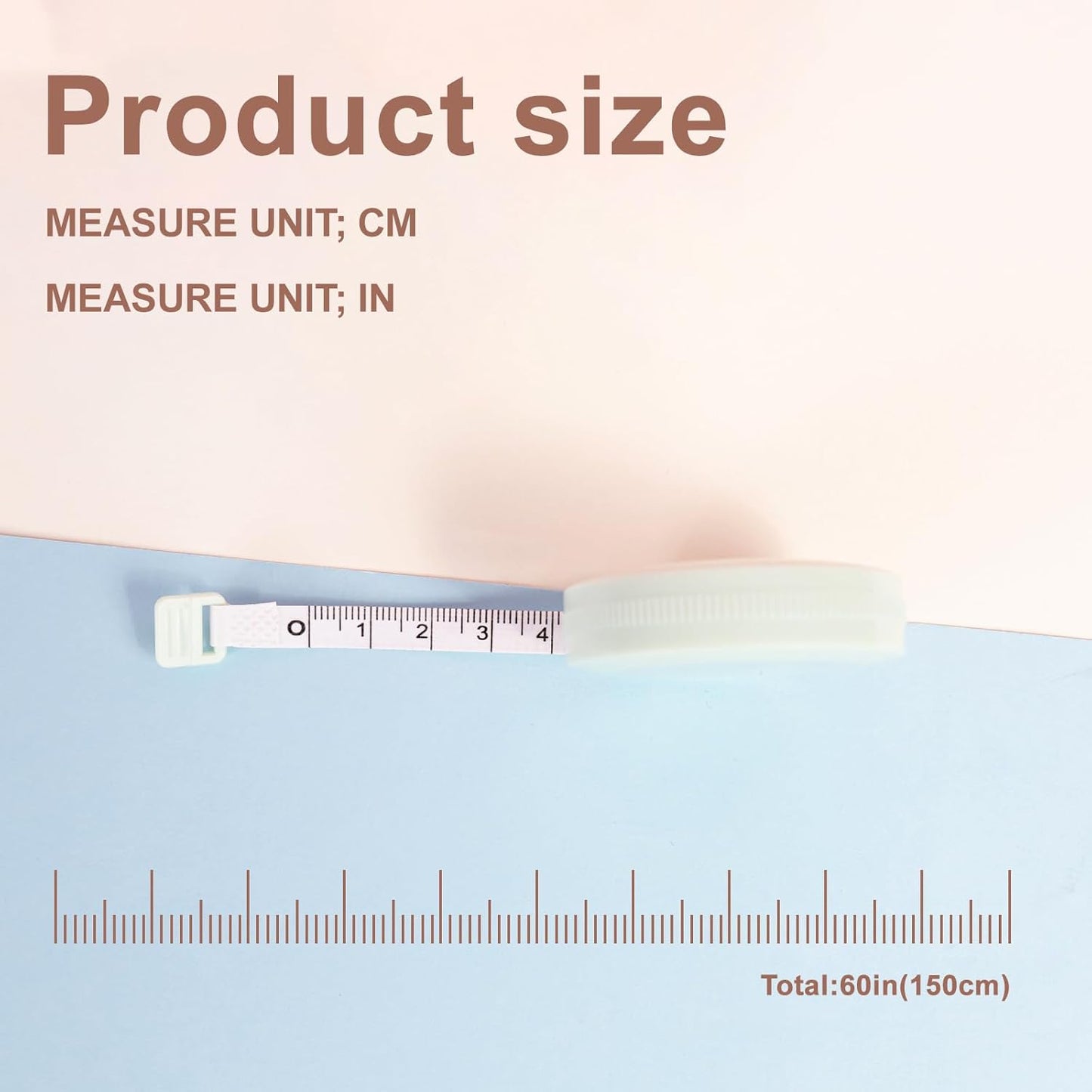 3 Pack Retractable Measuring Tape 150cm Double Sided Flexible for Body Measurements Sewing and Crafts V1258-DP02-BOL-357
