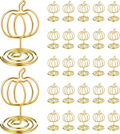 30 Pack Gold Pumpkin Table Decorations 5cm - Autumn Festival Ornaments V1258-DP02-BOL-363