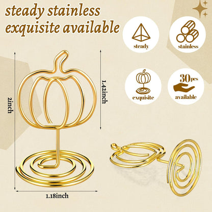 30 Pack Gold Pumpkin Table Decorations 5cm - Autumn Festival Ornaments V1258-DP02-BOL-363