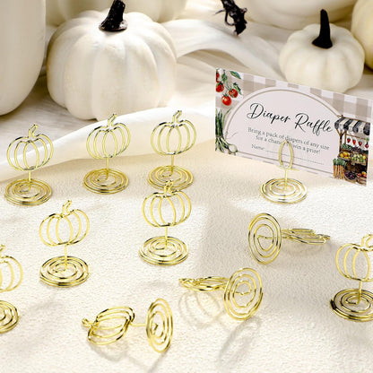 30 Pack Gold Pumpkin Table Decorations 5cm - Autumn Festival Ornaments V1258-DP02-BOL-363