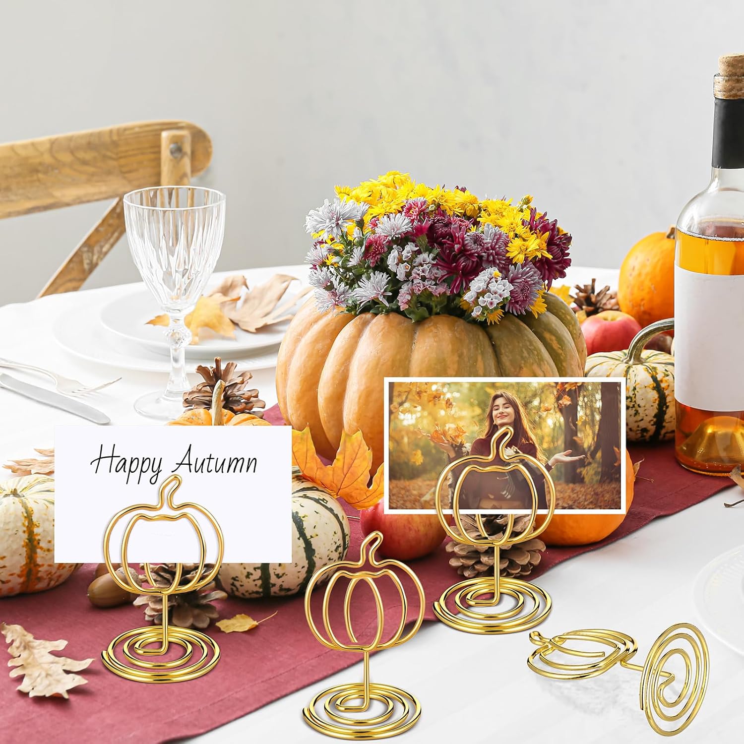 30 Pack Gold Pumpkin Table Decorations 5cm - Autumn Festival Ornaments V1258-DP02-BOL-363